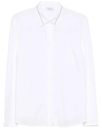Peserico - Chemise À Manches Longues Ornée De Perles - Lyst