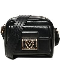 Love Moschino - Borsa A Spalla Con Placca Logo - Lyst