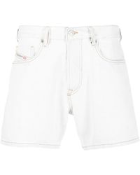 DIESEL - Faded Denim Shorts - Lyst