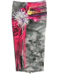 Gemy Maalouf - Floral-Print Zip-Front Skirt - Lyst