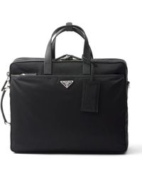 Prada - Pochette D'Ordinateur Re-Nylon Saffiano En Cuir - Lyst