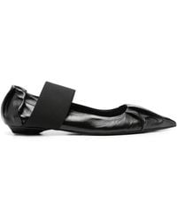 Bruno Frisoni - Pointed-Toe Leather Ballerina Shoes - Lyst