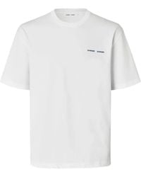 Samsøe & Samsøe - Saflorian Graphic-Print Cotton T-Shirt - Lyst