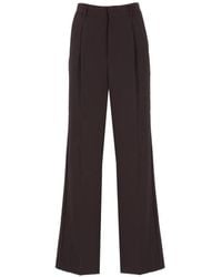 ANDAMANE - Pleated Wide-Leg Trousers - Lyst