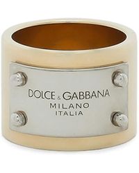 Dolce & Gabbana - Logo-Engraved Ring - Lyst