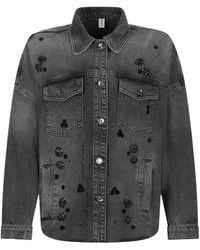 Liu Jo - Chaqueta vaquera con detalles de strass - Lyst