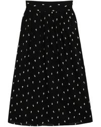 To b. by agnès b. - Gonna Con Ricamo A Fiori - Lyst