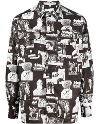Maison Kitsuné - Overhemd Met Grafische Print - Lyst