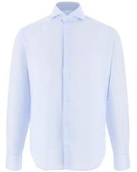 BOGGI - Shirt Slim Fit Striped Cotton Dobby - Lyst