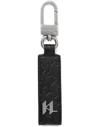 KARL LAGERFELD - Monogram-Embossed Logo-Plaque Keychain - Lyst
