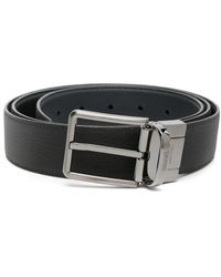 ZEGNA - Ceinture En Cuir À Design Réversible - Lyst