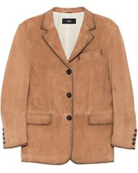 Arma - Suede Button-Detail Jacket - Lyst