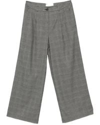 BETTY&CO - Prince Of Wales Check Wide-Leg Trousers - Lyst
