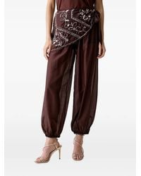 Haveone - Sequin-Embellished Wrap-Panel Trousers - Lyst