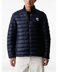 KARL LAGERFELD - Logo-Patch Quilted Jacket - Lyst