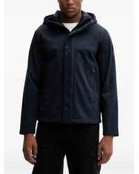 EA7 - Logo-Patch Hooded Jacket - Lyst