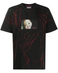 MSGM - Photograph Print T-Shirt - Lyst