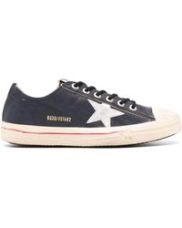 Golden Goose - V-star Distressed-effect Leather Sneakers - Lyst
