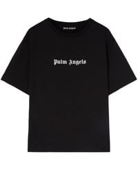 Palm Angels - T-Shirt aus Baumwoll-Jersey mit Logoprint - Lyst