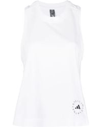 adidas By Stella McCartney - Logo Cotton Blend Tank Top - Lyst