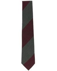 Tagliatore - Diagonal-Stripe Silk Tie - Lyst