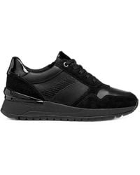Geox - Panelled Snake-Effect Sneakers - Lyst