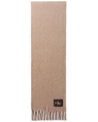 Calvin Klein - Écharpe Frangée À Patch Logo - Lyst