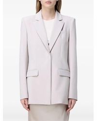 Patrizia Pepe - Single-Breasted Notched-Lapel Blazer - Lyst