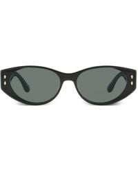 Isabel Marant - Oval-Frame Studded Sunglasses - Lyst