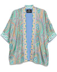 Etro - Paisley Print Open Front Jacket - Lyst