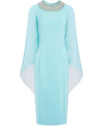 Jenny Packham - Robe Longue Ornée De Perles À Col Montant - Lyst