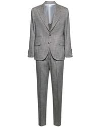 Brunello Cucinelli - Peaked-Lapel Single-Breasted Suit - Lyst