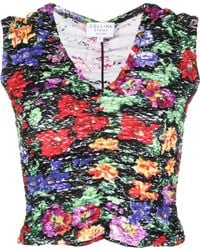Collina Strada - Floral-print Ruched Vest Top - Lyst