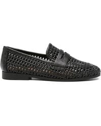 SERGIO MORETTI FIRENZE - Woven Penny Loafers - Lyst