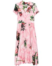Vivetta - Floral-Print Pleated Dress - Lyst