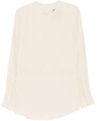 Uma Wang - Plissé Long-Sleeve Blouse - Lyst