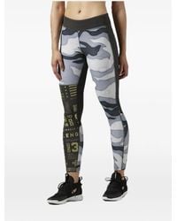 Reebok - Patterned Leggings - Lyst