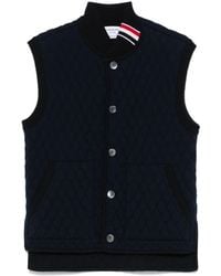 Thom Browne - Rwb Stripe-Detail Quilted Vest - Lyst