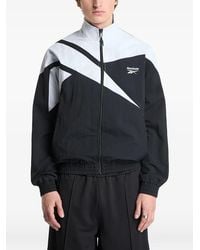 Reebok - Logo-Embroidered Panelled Track Jacket - Lyst