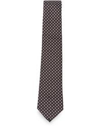 Emporio Armani - Geometric-Pattern Silk Tie - Lyst