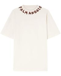 Palm Angels - T-shirt en coton à logo imprimé - Lyst