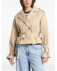 Guess - Gabardina Corta Con Cinturón - Lyst