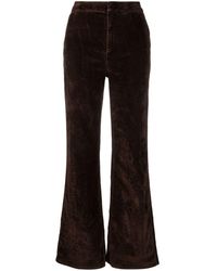 Loewe - Velvet-denim Bootcut Jeans - Lyst