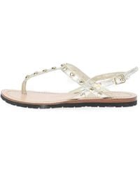 Moschino - Heart-Stud Thong Sandals - Lyst