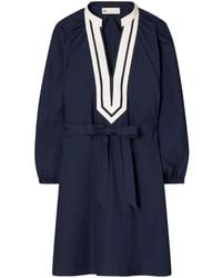 Tory Burch - Balloon Sleeve Cotton Tunic Dress - Lyst
