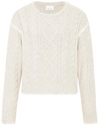 The Upside - Xanthe Cable-Knit Crew-Neck Sweater - Lyst