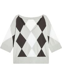 Liviana Conti - Imperia Argyle-Pattern Sweater - Lyst