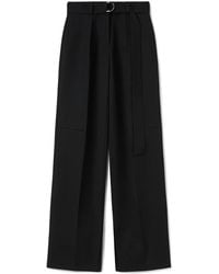 Jil Sander - Belted Wool Wide-Leg Trousers - Lyst