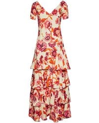La DoubleJ - Vestido Largo Flamenco A Capas - Lyst