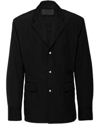 Prada - Blazer en coton à simple boutonnage - Lyst